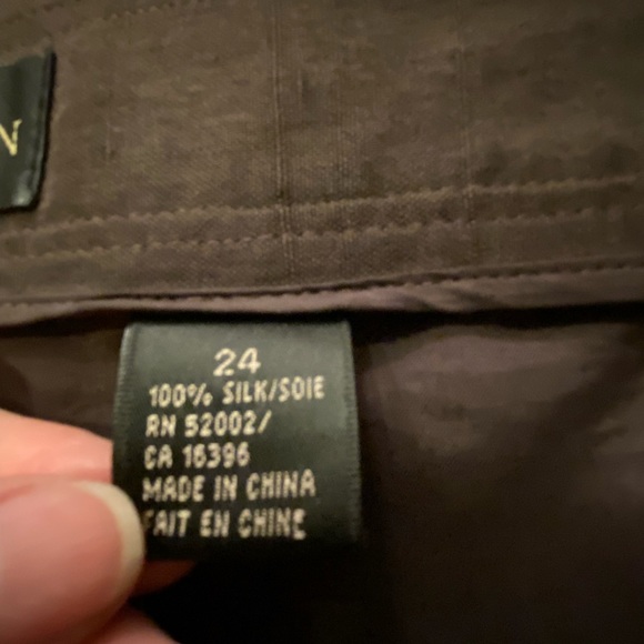 Dana Buchman Womens Brown Silk Pant Suit / Blazer Size 20 / Pants Size 24 - Picture 9 of 11